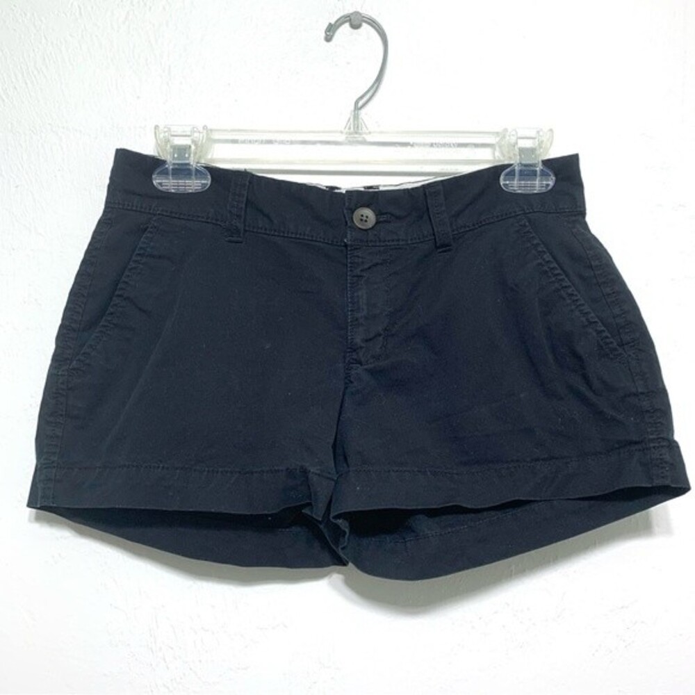 Old Navy Black Cotton Blend Casual Shorts 3 inch Inseam Midrise Size 0